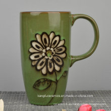 Taza de cerámica modificada para requisitos particulares hecha a la fábrica de la pintura de la mano de Deisgn